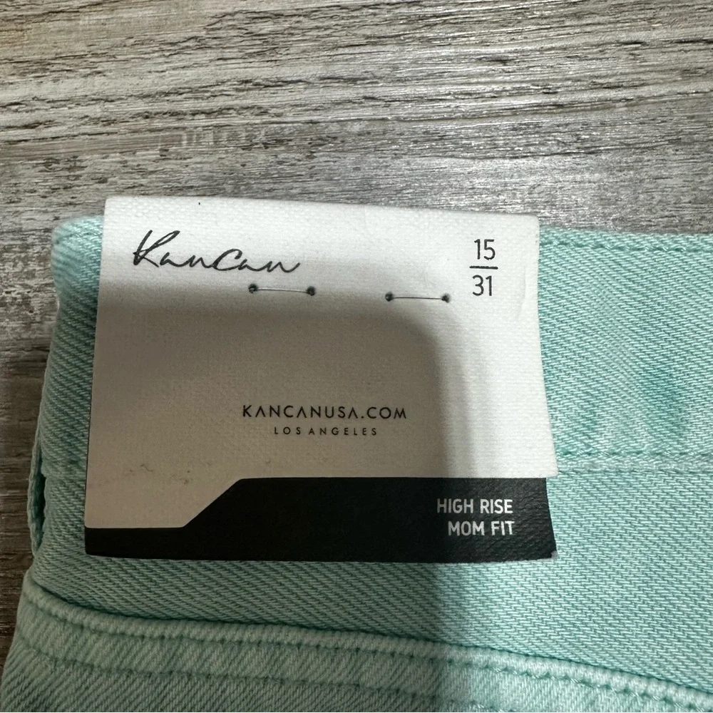 NEW KANCAN high rise mom jeans in seafoam - Picture 11 of 11